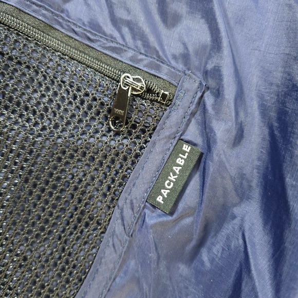 Columbia Packable Anorak‎ Jacket Navy Blue Mens L Rain windbreaker - Picture 3 of 9